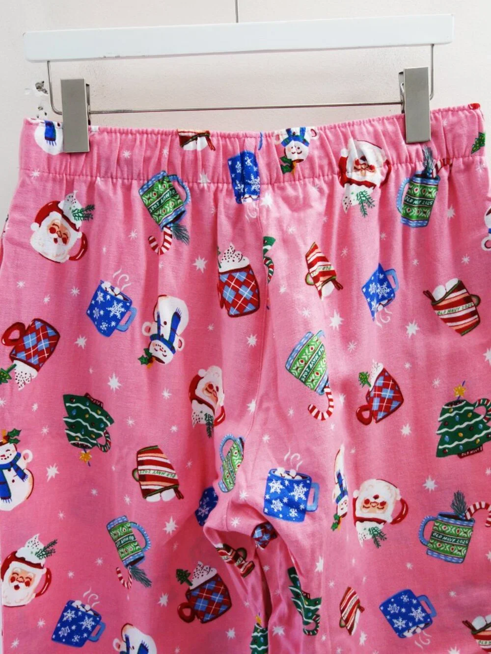 Old Navy Women's Pink Mugs Fun Flannel Pants Pajamas (M) NWT!